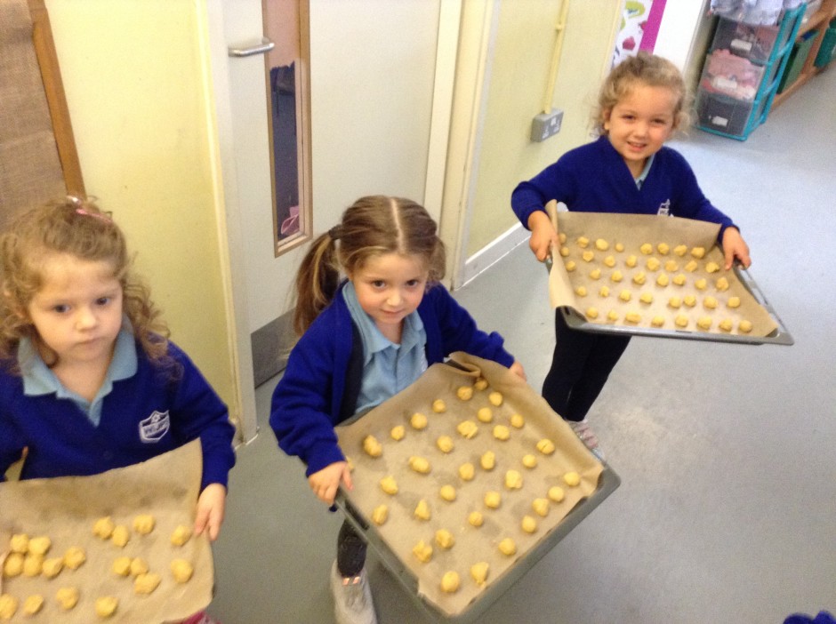 Baking honey biscuits